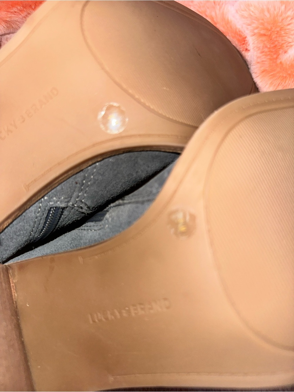 NWOB Lucky Brand Pellyon Heeled Bootie- In Open Grey $139 MSRP - Picture 7 of 16